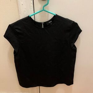Theory Black Short Sleeve Women's Top - Silk